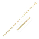 14k Yellow Gold High Polish Hexagon Link Bracelet (5.0mm)