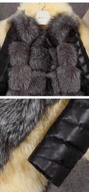 Faux Fur Coat Coat Slim Leather Jacket Women's Clothing