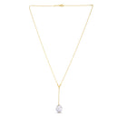 14k Yellow Gold Tesoro Pearl Lariat Necklace
