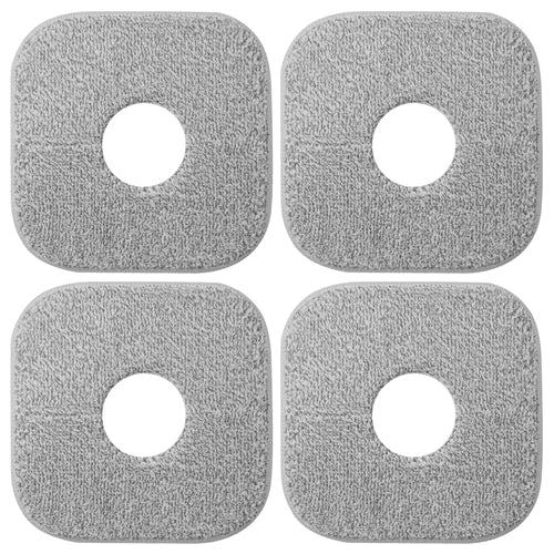 4PCS Microfiber Mop Pads – Reusable, Washable Flat Mop Refills