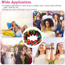 Multi-Color Wooden Beaded Stretchy Bracelet Colorful Exotic Style Elastic Bracelets For Women Girls Children