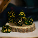 Celtic Green Glass Dice Set - Dice Around the World Collection