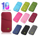 Travel Passport Wallet 12Cells Ticket ID Credit Card Holder Water Repellent Documents Phone Organizer Zipper Case Business Trip Daily Use
