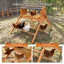 Chicken Nesting Box with Perch and Waterproof Roof