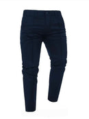 Mens Slim-fit Casual Pants Solid Color