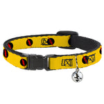 Cat Collar Breakaway - Reverse Flash Logo Golden Yellow Black Red