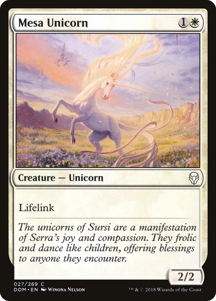 Mesa Unicorn (DOM-027) - Dominaria Foil