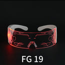 Amazon Led Light Luminous Glasses Trendy Future Technology Sense Douyin Same Style Bar Disco Rechargeable Glasses