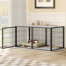 48.2" Indoor Dog Kennel with PVC Top Cover and Flexible Door