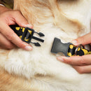 Plastic Clip Collar - Bat Signal-5 Black/Yellow/Black