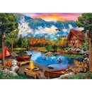 Time Away - Sunset Canoe 1000 Piece Jigsaw Puzzle