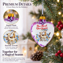 Our First Christmas Heart Glass Christmas Ornament