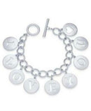 Holiday Lane I Love You Charm Bracelet Silver Tone