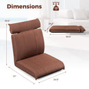 Folding Floor Chair with 14-Position Adjustable Backrest