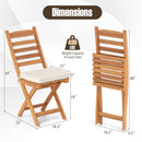 Patio Folding Chairs Set of 2 with Soft Seat Cushion