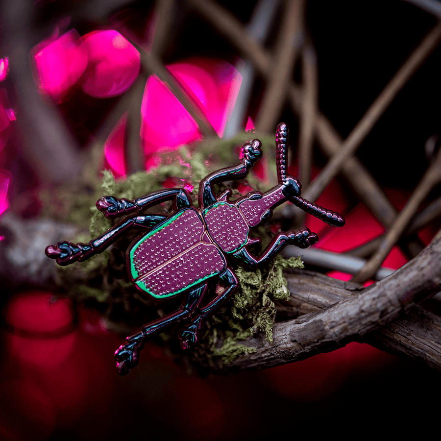 Cherry-fruit Weevil Male Enamel Pin