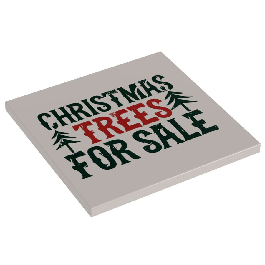 Christmas Trees for Sale Sign (6x6 Tile), B3 Customs made using LEGO parts B3 Customs 