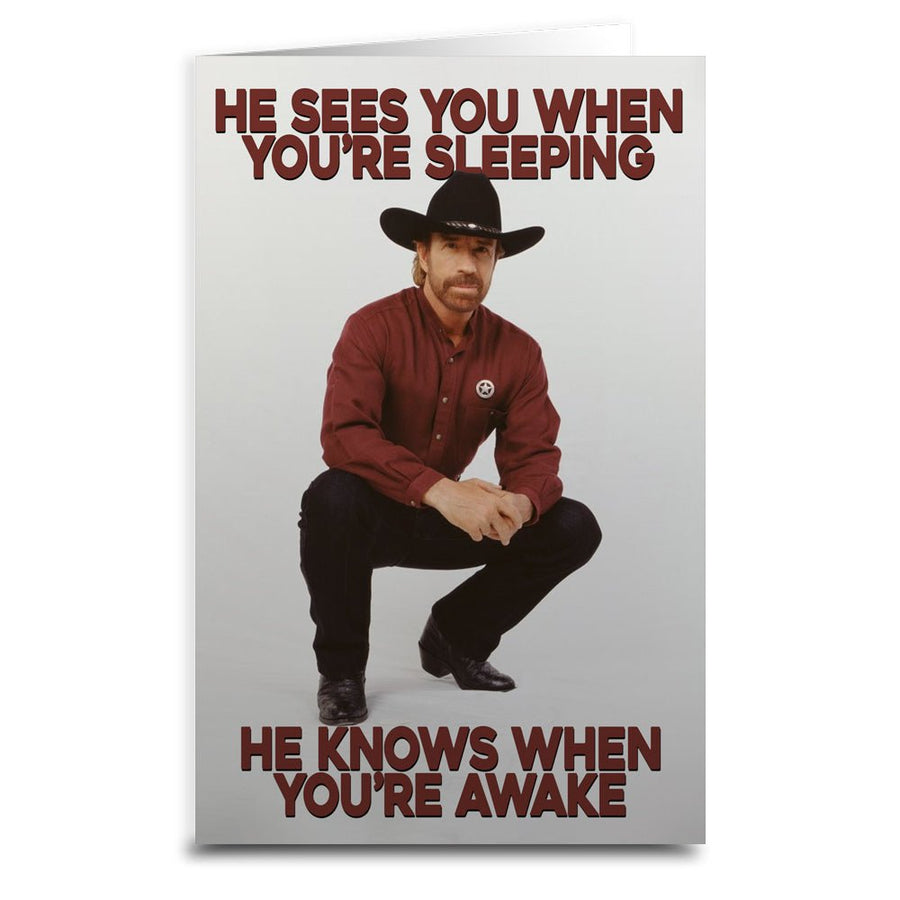 Chuck Norris Christmas Greeting Card