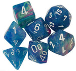 Festive Polyhedral Waterlily/White 7-Die Set