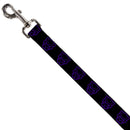 Dog Leash - Black Panther Avengers Icon Outline Black/Purple