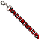 Dog Leash - Spider-Man Face Black/White Blocks