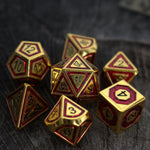 Cleric's Domain Red & Gold Metal Dice Set 'PRE-ORDER | SPRING EVENT DEAL'