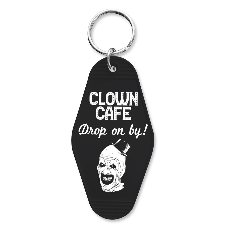 Clown Cafe Drop on By Keychain