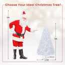 8 ft White Artificial PVC Christmas Tree with Stand