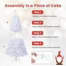 8 ft White Artificial PVC Christmas Tree with Stand