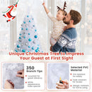 8 ft White Artificial PVC Christmas Tree with Stand