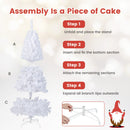 8 ft White Artificial PVC Christmas Tree with Stand