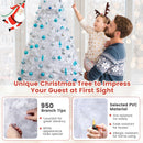 8 ft White Artificial PVC Christmas Tree with Stand