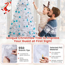 8 ft White Artificial PVC Christmas Tree with Stand