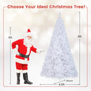 8 ft White Artificial PVC Christmas Tree with Stand