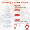 8 ft White Artificial PVC Christmas Tree with Stand