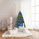 5/6/7 Feet Multicolor Artificial Christmas Tree with LED Light and Metal Stand