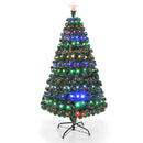 5/6/7 Feet Multicolor Artificial Christmas Tree with LED Light and Metal Stand