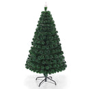 5/6/7 Feet Multicolor Artificial Christmas Tree with LED Light and Metal Stand