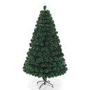 5/6/7 Feet Multicolor Artificial Christmas Tree with LED Light and Metal Stand