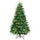 7.5 ft Artificial Christmas Tree with LED Lights and Pine Cones