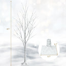 Pre-lit White Twig Birch Tree for Christmas Holiday with LED Lights