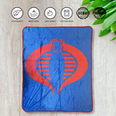 Hasbro G.I. Joe Cobra Symbol Blue 80's Cartoon Throw Blanket