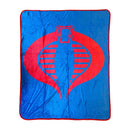 Hasbro G.I. Joe Cobra Symbol Blue 80's Cartoon Throw Blanket