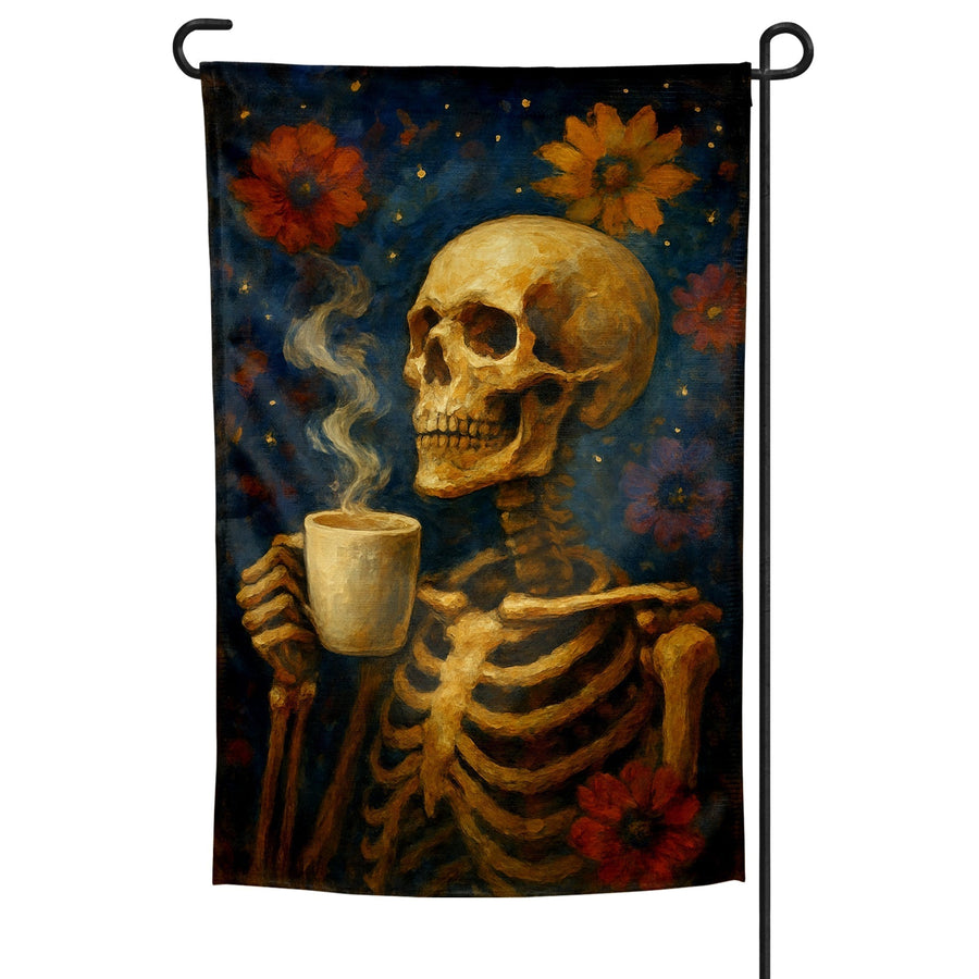 Coffee After Death Garden Flag