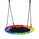 40 Inches Saucer Tree Swing Round with Lights for Kids and Adults