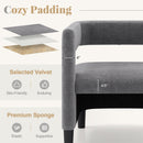Comfy Accent Armchair with Footrest-Gray