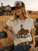 Cowboy Riding Armadillo Graphic Tee