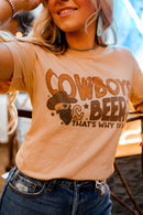 Cowboys & Beer Western Graphic Tee