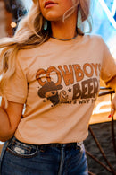 Cowboys & Beer Western Graphic Tee