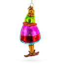 Frog King Donned in Robe Blown Glass Christmas Ornament